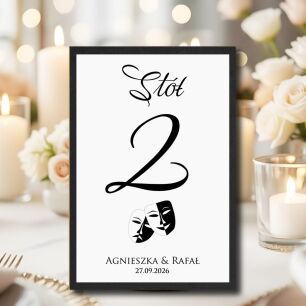 Numery Stołów TEATR ZŁOTO/SREBRO/ECO/CZARNY