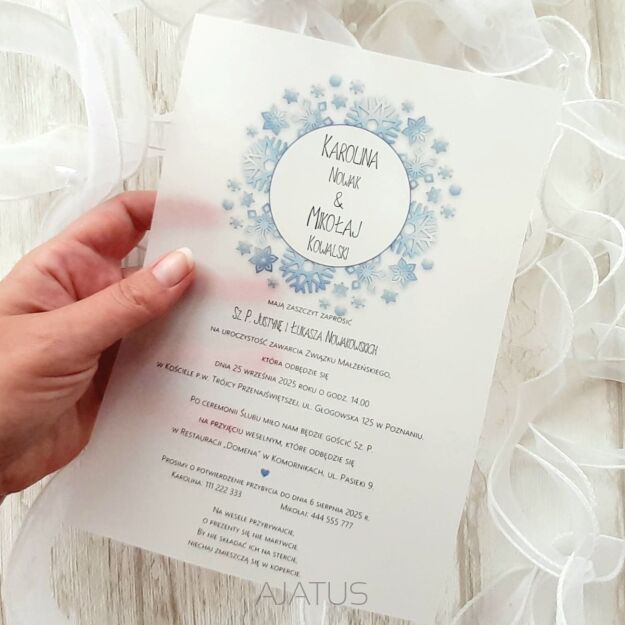 A5 ZAPROSZENIA zimowe -48 KALKA