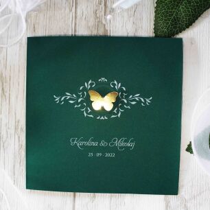 KW NW-61 ZŁOTY MOTYL ORNAMENT CIEMNA ZIELEŃ