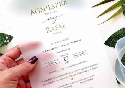 Zaproszenia transparentne trent 2026 roku!